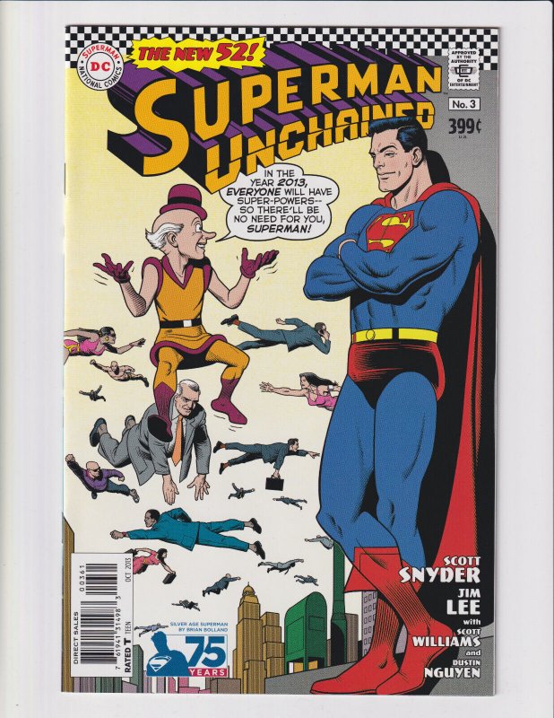 DC Comics! Superman Unchained! Issue #3! 75th Anniversary Silver Age ...