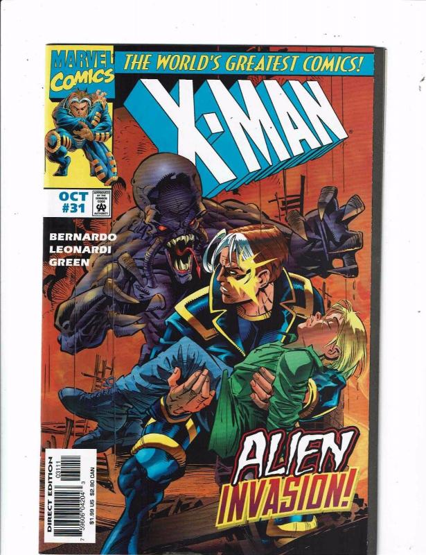 6 X-Man Marvel Comic Books #31 32 33 34 + Annual # 96' & -1 Flashback X-Men J205