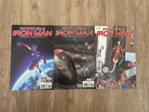 Invincible Iron Man #2 7 9 lot of 3 Marvel 2017 NM 9.4