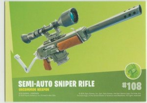 Fortnite Semi-Auto Sniper Rifle 108 Uncommon Weapon Panini 2019 trading card