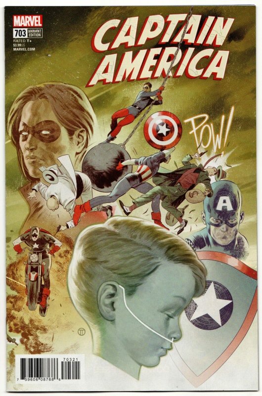 Captain America #703 Connecting Variant (Marvel, 2018) NM