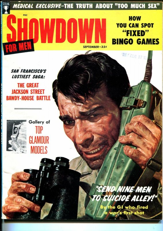 Showdown 9/1958-Sterling-Korean War-fixed Bingo games-body snatchers-VF