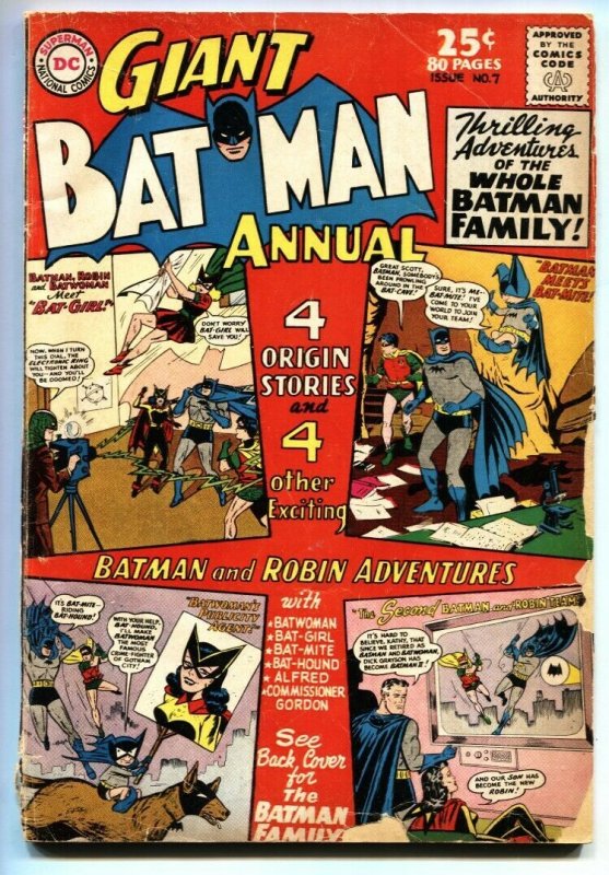 BATMAN ANNUAL #7 comic book 1964-80 PAGE GIANT-BATMAN FAMILY G