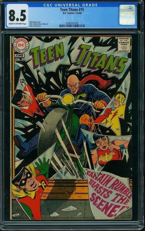 Teen Titans #15 (1968) CGC 8.5 VF+