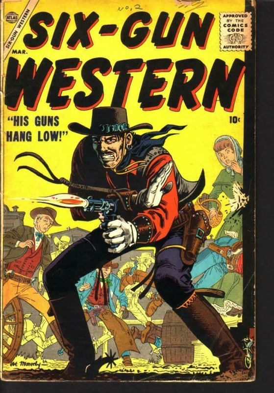 Six-Gun Western  #2 1957 WILLIAMSON ORLANDO MANEELY ATLAS -G/VG