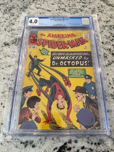 Amazing Spider-Man # 12 CGC Graded 4.0 Marvel Comic Book Doctor Octopus JH18