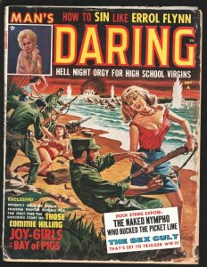 Man's Daring 9/1963-Candar-Joy-Girls of The Bay Of Pigs-torture & bondage art...