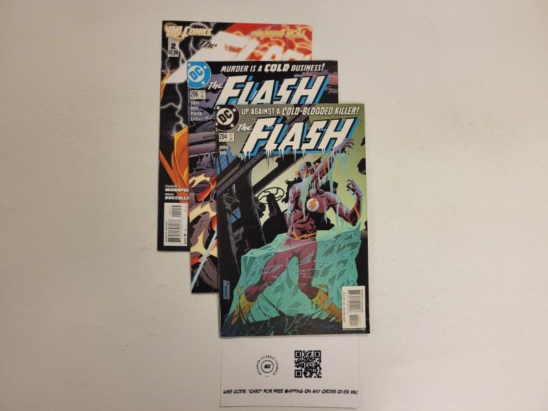 3 The Flash DC Comic Books #2 204 206 New 52 73 TJ15