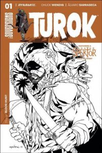 Turok (2017) 1-E Aaron Lopresti 1:10 Black & White Cover VF/NM