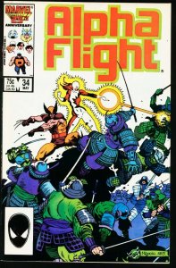 ALPHA FLIGHT #34-MARVEL COMICS-WOLVERINE ORIGIN NM
