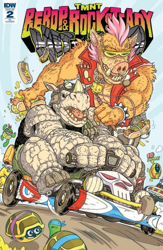 Teenage Mutant Ninja Turtles: Bebop And Rocksteady Hit the Road #2C VF/NM ; IDW 