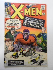 The X-Men #4 VG+ Condition 1st Quicksilver and Scarlet Witch! moisture stains fc