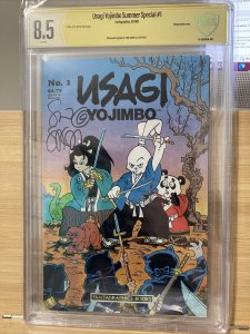 Usagi Yojimbo Summer Special 1  1986 Signed by Stan Sakai CBCS witnessed 8.5