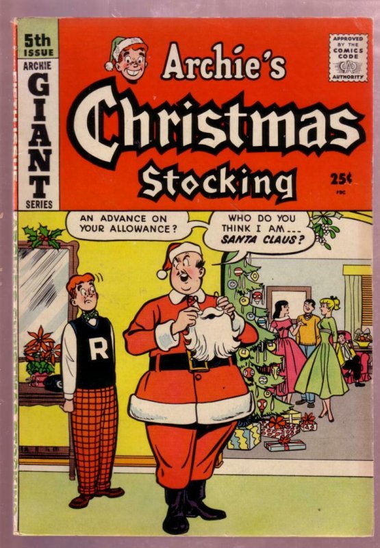 ARCHIE'S CHRISTMAS STOCKING #5 1958 ARCHIE GIANT SERIES FN/VF