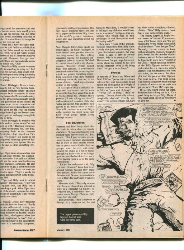 Amazing Heroes #187 - Stan Sakai Cover & Interiors / Usagi Yojimo (5.5/6.0) 1991