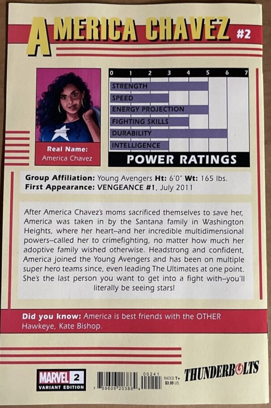 Thunderbolts #2 2022 Caselli Cover D Marvel Comics EB29