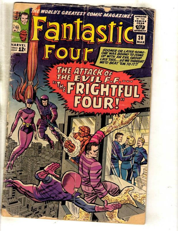 Fantastic Four # 36 GD/VG Marvel Comic Book Thing Dr. Doom Human Torch FM6