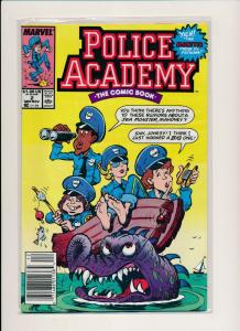 Marvel Comics POLICE ACADEMY The Comic Book 1,2,4 (3 comics) 1989 ~  VF (PF566) 