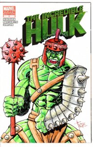 Marvel! The Incredible Hulk #1 Planet Hulk! Sketch Cover by Terry Tozian!