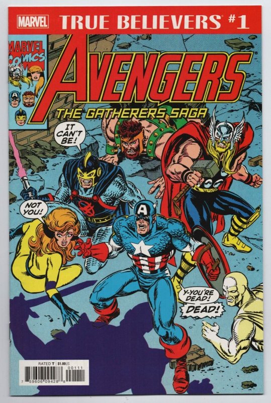 True Believers Avengers The Gatherers Saga #1 Rep Issue #343 (Marvel, 2019) NM