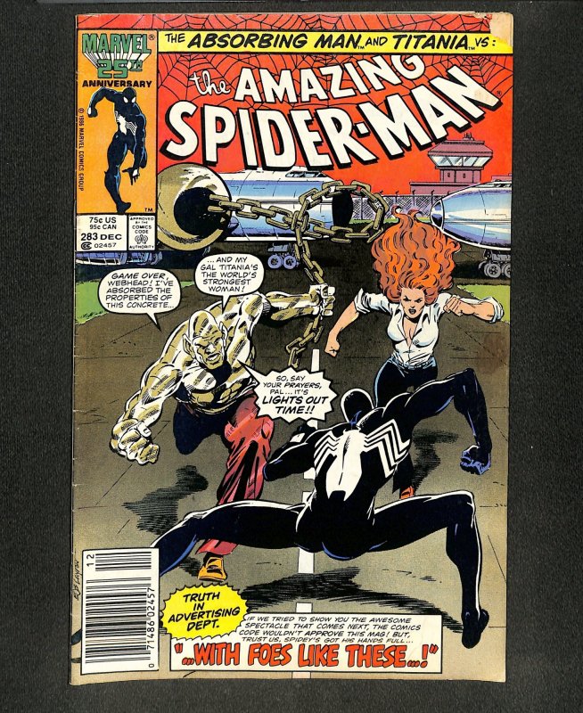 Amazing Spider-Man #283 Newsstand Variant