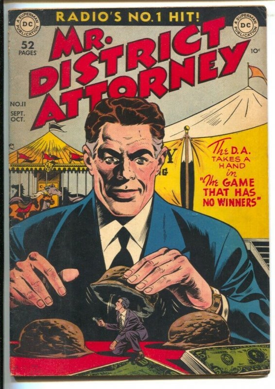 Mr. District Attorney #11 1949-DC-Pre-code crime--Carnival Con Games-FN- 