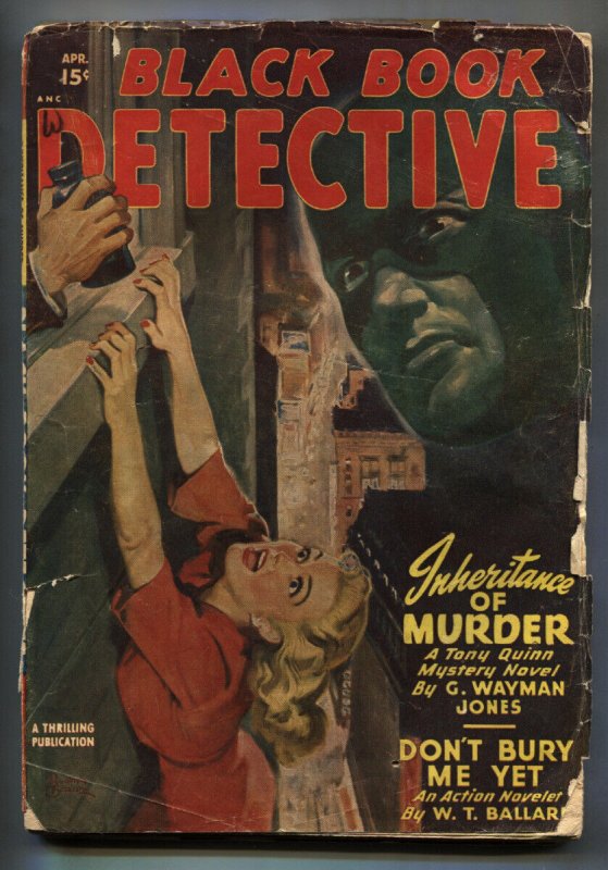 Black Book Detective--4/1948--Rudolph Belarski cover--Hero pulp magazine