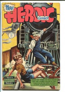 HEROIC COMICS #45 1947-RAILROAD RESCUE COVER-WILD FN