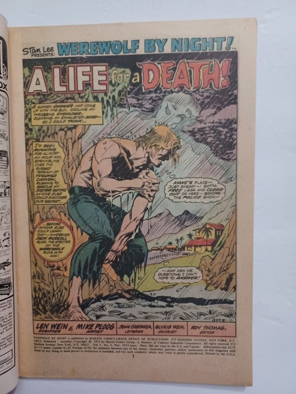 Werewolf by Night #5 - Mike Ploog - 1973 - FN