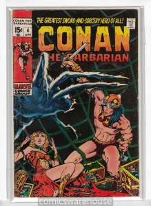 CONAN THE BARBARIAN (1970 MARVEL) #4 VG+ 005716