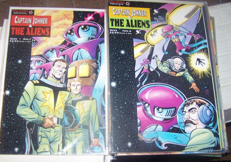 CAPTAIN JOHNER & THE ALIENS #1 & 2, 1994 VALIANT