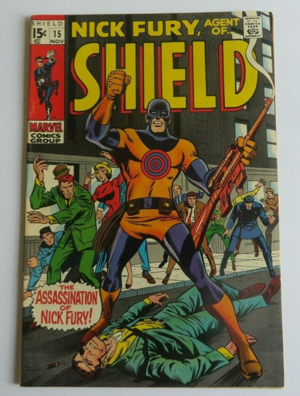 Nick Fury Agent of Shield #15 VF- 1st App. Bullseye Marvel Silver Age Comic 1969