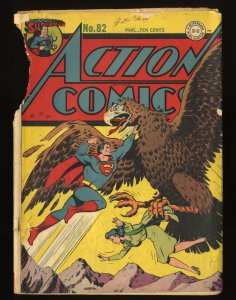 Action Comics #82 Low Grade Complete! Classic Eagle Cover!  Superman!