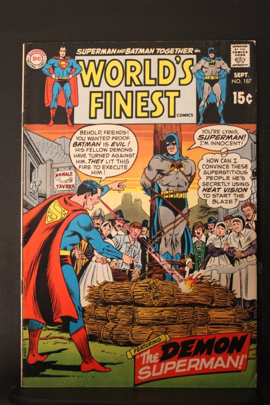 World's Finest Comics #187 1969 High-Grade VF/NM Green Arrows 1st case B...