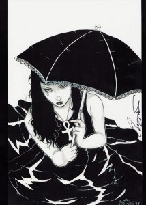 DC Comics' DEATH by Everette Hartsoe. SIGNED 11 x 17 Print