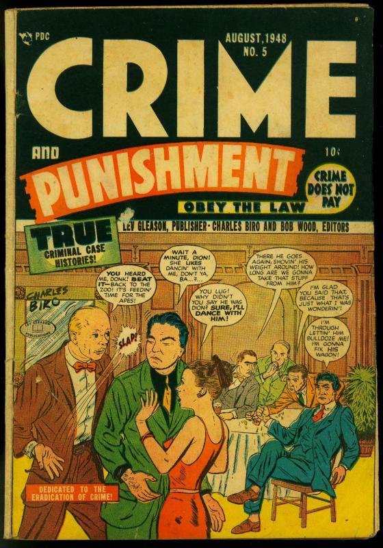 Crime and Punishment #5 1948- Precode Golden Age- Charles Biro VG 