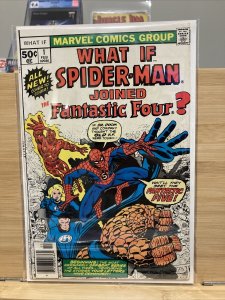 What If? #1 (Feb 1977, Marvel), VF copy Spiderman joined the Fantastic Four