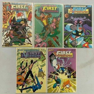 First Adventures set #1-5 avg 8.5 VF+ (1985-86 First)