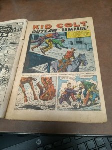 Kid Colt Outlaw 63 Marvel Atlas 1956 John Severin two gun wild Western Cowboy