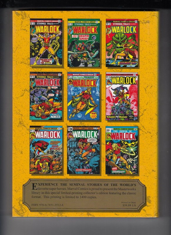 Marvel Masterworks MMW 119 Warlock Limited Variant NEW in Shrink Wrap