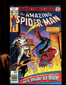 AMAZING SPIDER-MAN #184 (7.5) WHITE DRAGON RED DEATH!
