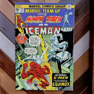 Marvel Team-Up #23 FN- (Marvel 1974) FIRE vs ICE feat Human Torch & The Iceman 