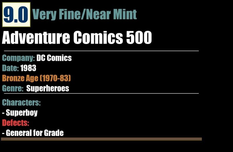 Adventure Comics 500 (1983) VF/NM 9.0 Bronze Age DC Superboy