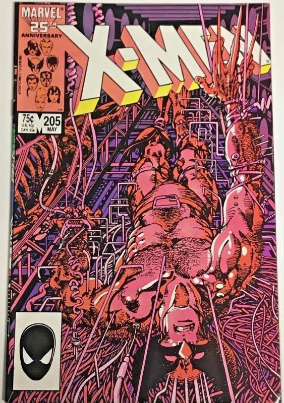 UNCANNY X-MEN#205 VF 1986 BARRY SMITH ART WEAPON X MARVEL COMICS