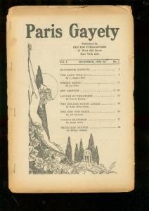 PARIS GAYETY-DEC 1934-PULP-BARGAIN READING COPY-RARE    P