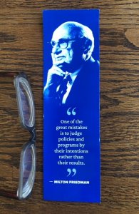 Huge Cato Institute-Friedman quote bookmark