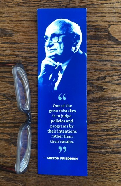 Huge Cato Institute-Friedman quote bookmark