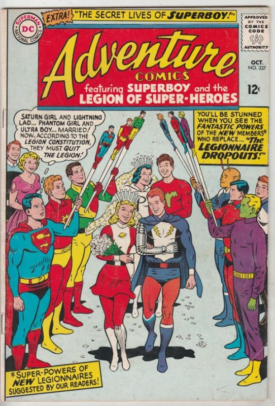 Adventure Comics #337 (Oct-65) FN/VF Mid-High-Grade Legion of Super-Heroes, S...