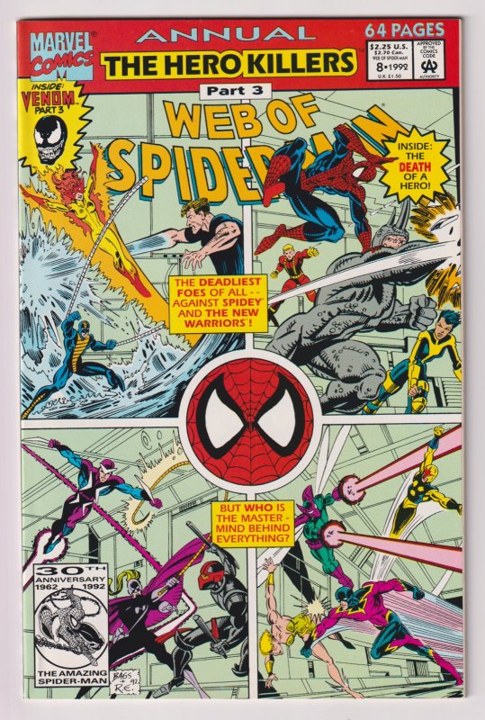 Marvel Comics! Web of Spider-Man Annual! Issue #8 (1992)! 