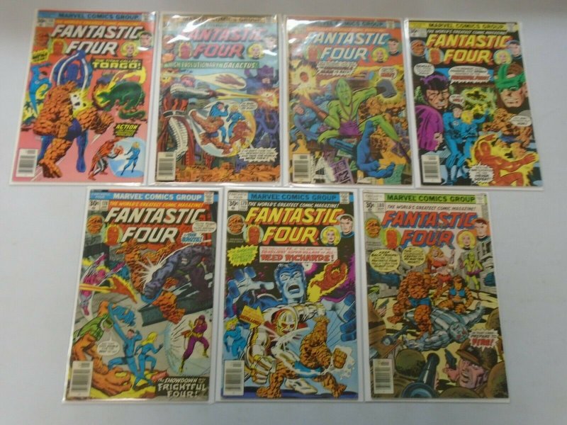 Fantastic Four lot 14 different 30c covers from #174-187 avg 4.0 VG (1976-77)